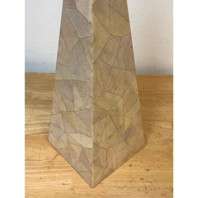 Large Inlaid Specimen Shagreen Obelisk Attributed to R & Y Augousti For Sale - Image 12 of 14
