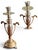 Vintage Two Tone Candlesticks-Silver Plate-Copper-Brass-Pair-Metal-Taper Holders For Sale - Image 9 of 11