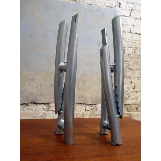 Cast Aluminum Door Handles, 1980s, Set of 2 For Sale - Image 6 of 8