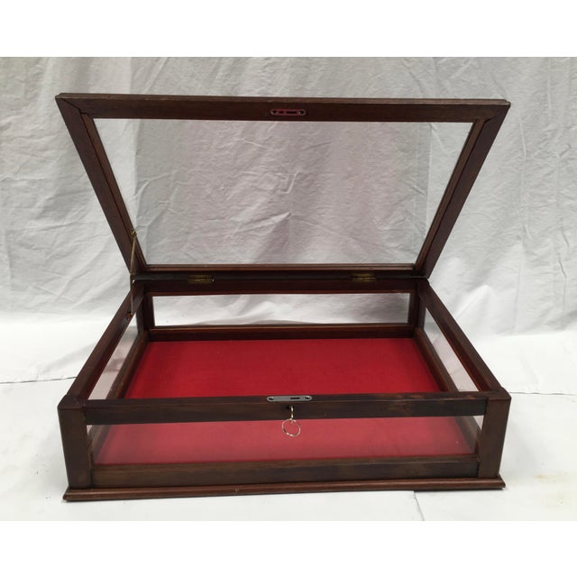 Vintage Mahogany & Glass Tabletop Display Case Chairish