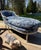 Wood Custom Louis XVI Style Blue Chaise Lounge in Ralph Lauren For Sale - Image 7 of 15