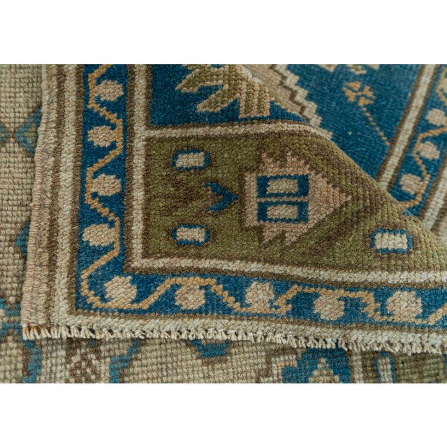 Textile Turkish Mini Rug Oriental Hand Knotted Vintage Rug 2' x 3'3" #20768 For Sale - Image 7 of 8