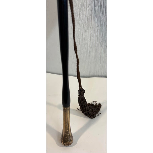 Art Deco Antique Umbrella With Brass Embossed Handle From Belgium For Sale - Image 3 of 10