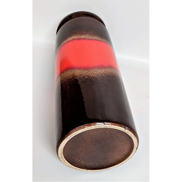 Brown Scheurich Keramik West German Ceramic Vase For Sale - Image 8 of 11
