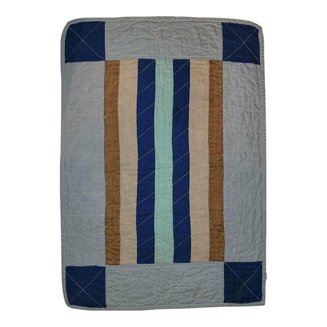 Rare Amish Bars Doll Quilt For Sale