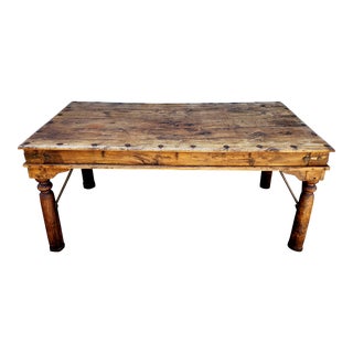 1900s Antique Anglo-Indian Sheesham Dining Table For Sale