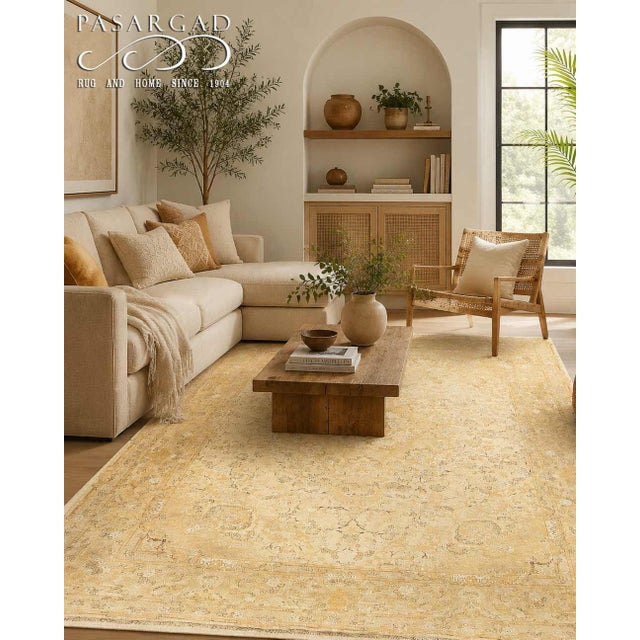 2020s Pasargad DC Fine Hand Knotted Persain Silk & Wool Tabriz Rug For Sale - Image 5 of 5