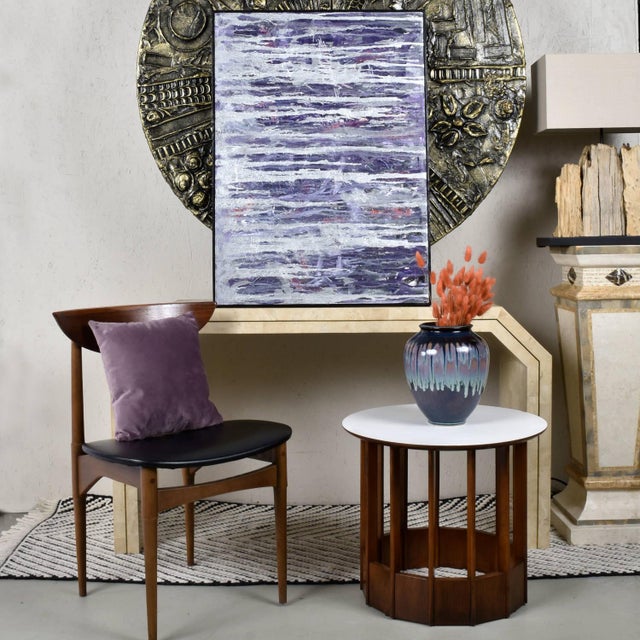 Original abstract painting, signed "Goldberg." This piece parallels Abstract Expressionist work from the New York School...