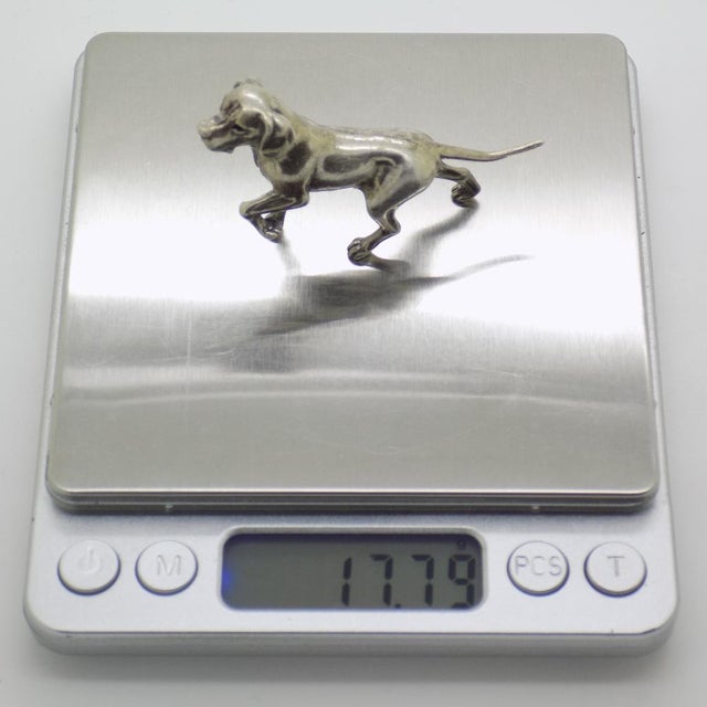 Large Vintage Handmade Silver English Pointer Dog, Italy, 1970s For Sale - Image 11 of 14