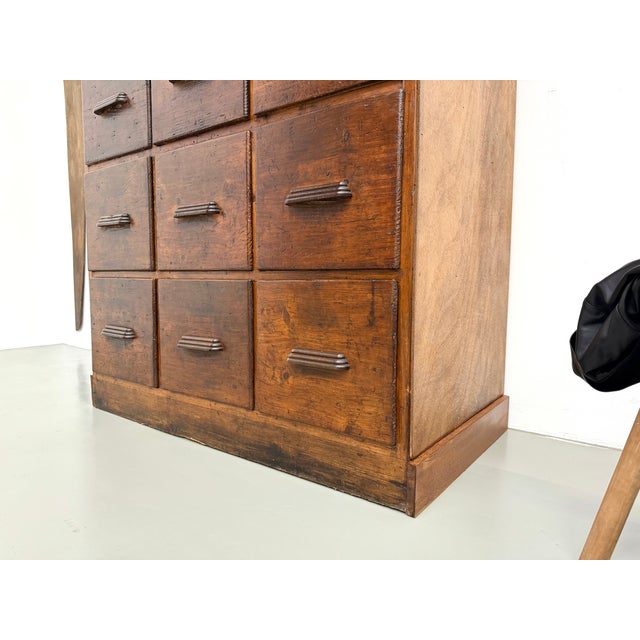 Antique 12-Drawer Workshop Cabinet, 1900s For Sale - Image 16 of 18