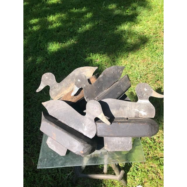 Early Antique Wood and Metal Duck Decoys Chairish