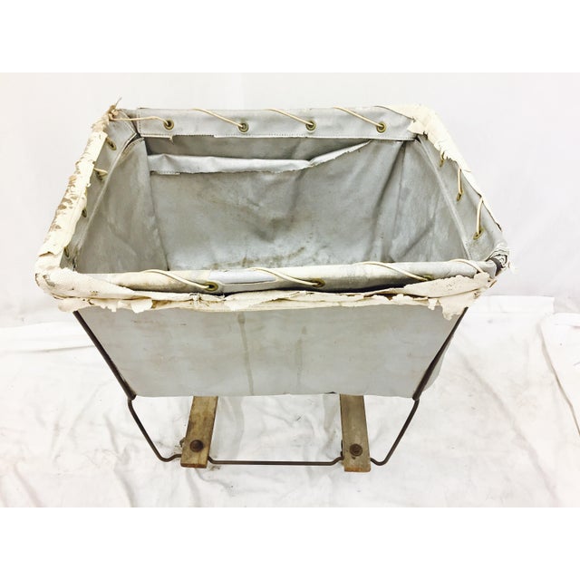Vintage Laundry Cart Basket | Chairish
