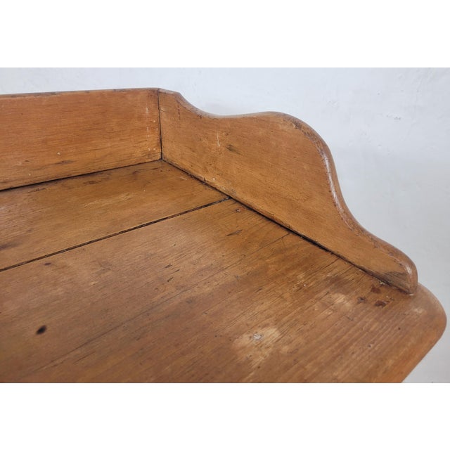 Brown Victorian Pine Farmhouse Kitchen Table, 19th Century For Sale - Image 8 of 18