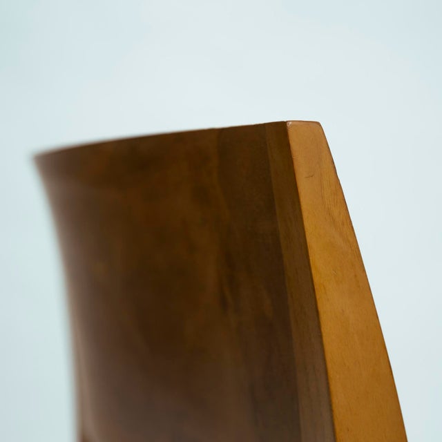 Stackable Walnut Wood and Papercord Diningchairs from Molteni & Co., Stackable, Italy 1990s, Set of 4 For Sale - Image 15 of 18