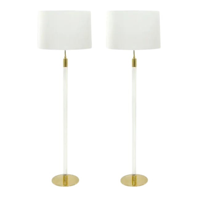 Glass Rod Floor Lamps by Hansen Lighting Co. New York, 1970s Chairish