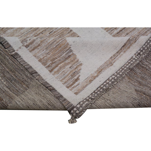 2000 - 2009 Moroccan Hand Knotted Wool Rug, 9'1"x12'9" For Sale - Image 5 of 6