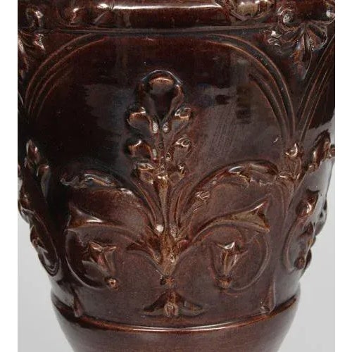 Ceramic Vase with Folk Motif For Sale - Image 4 of 12