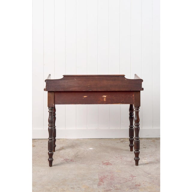 19th Century 2-Drawer Mahogany Desk/Wash Stand For Sale - Image 15 of 15