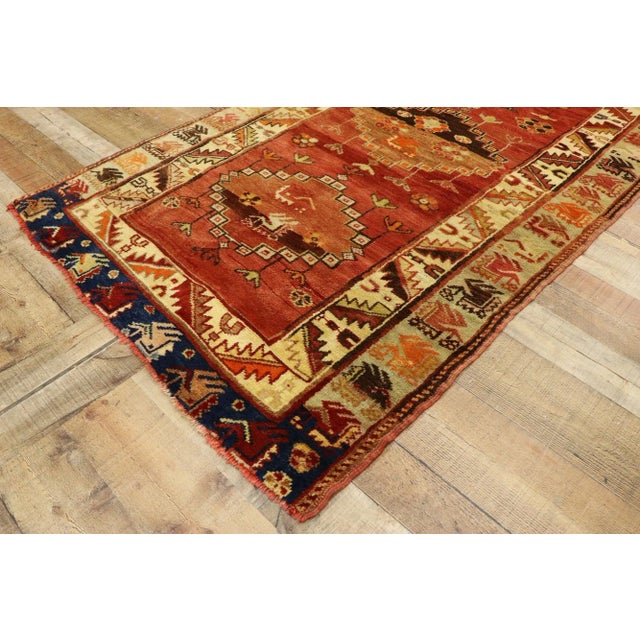 Late 20th Century Vintage Turkish Oushak Rug - 03'07 X 06'04 For Sale In Dallas - Image 6 of 9