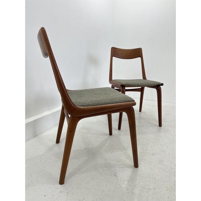 Slagelse Møbelværk Teak Boomerang Dining Chairs by Alfred & Erik Christensen for Slagelse Møbelværk, Set of 2 For Sale - Image 4 of 9