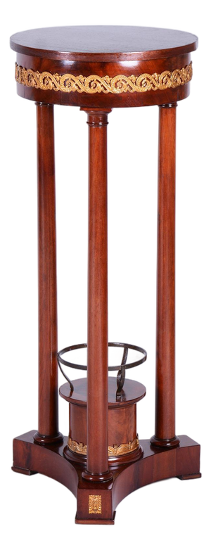Empire Pedestal in Mahogany and Brass, France, 1820s