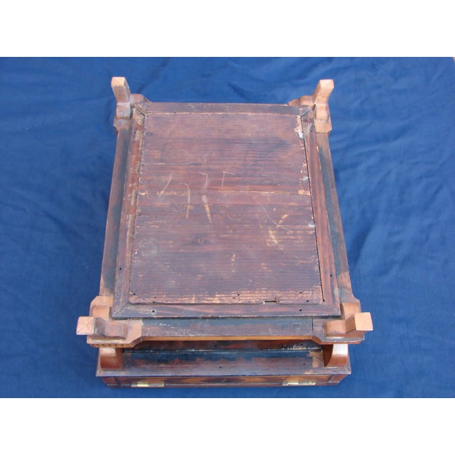 19th Century Italian Marquetry Necessaire Sewing Shaving Travel Box For Sale - Image 12 of 12