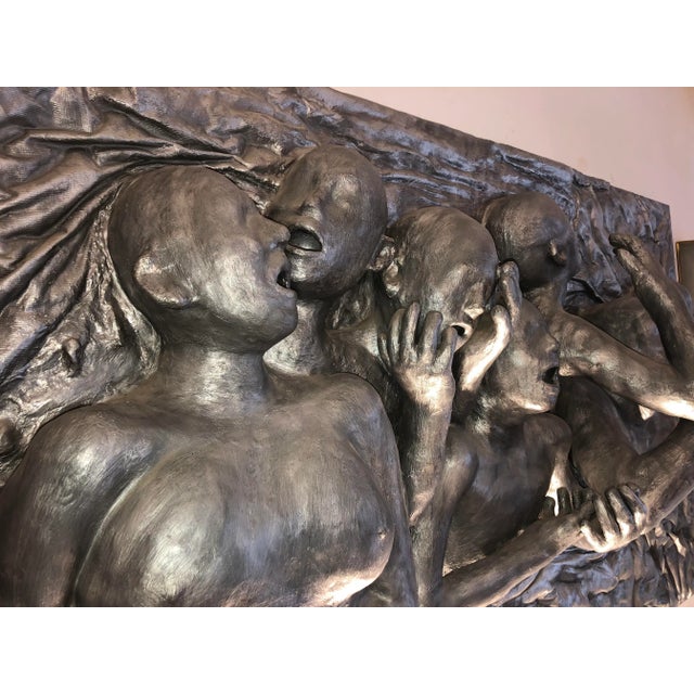 Black Pilgrim, Relief Wall Sculpture, 1960s For Sale - Image 8 of 15