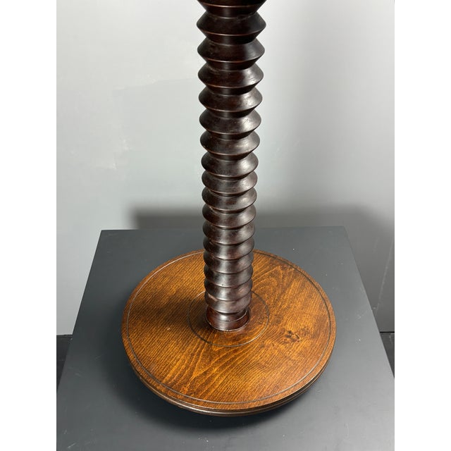 Mid-Century Brutalist French Wood Turned Winepress Side Table in the style of Charles Dudouyt, 1950s For Sale - Image 9 of 13