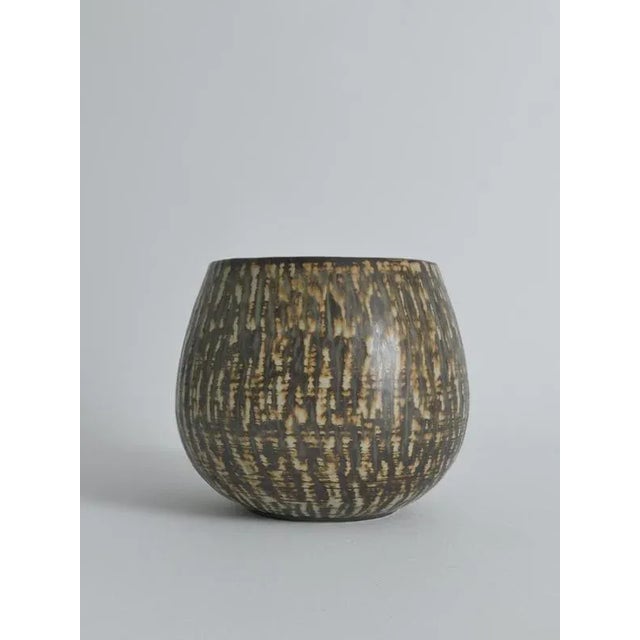 Mid-Century Modern Brown Stoneware Birka Rubus Vase by Gunnar Nylund for Rörstrand, 1960s For Sale - Image 10 of 15