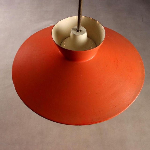 Metal Vintage Lacquered Metal Lamp, Italy, 1960s For Sale - Image 7 of 9