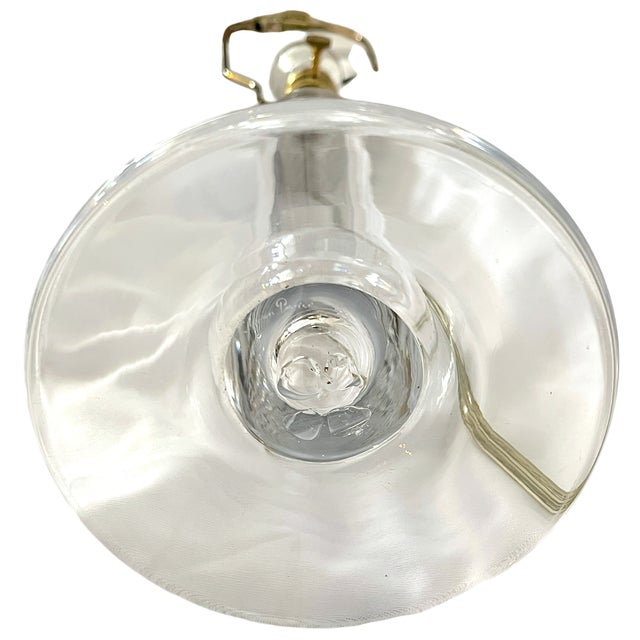 Glass Simon Pearce Hand-Blown Crystal Column Table Lamp, Signed, Circa 2000 For Sale - Image 7 of 12