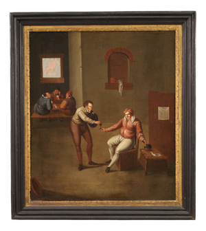 Flemish Artist, Interior Scene, 1670, Oil on Canvas