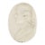 19th Century Neoclassical Painted Marble Relief Portrait Oval Plaque For Sale