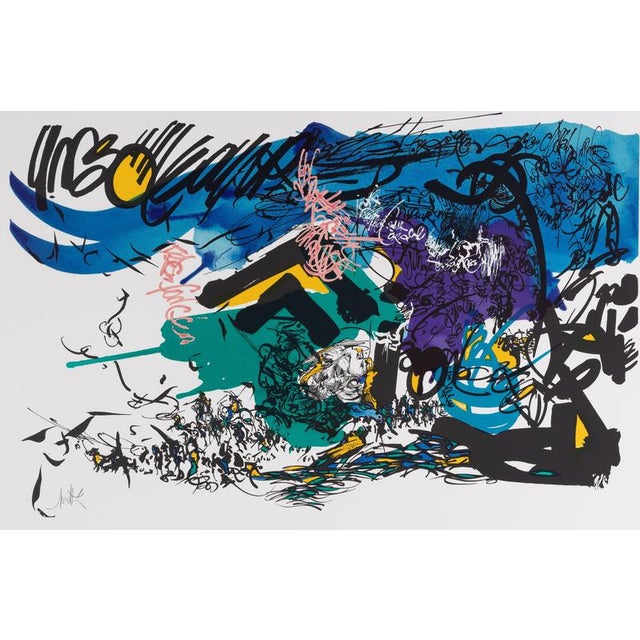 Raymond MORETTI (1931-2005) RIMBAUD's Illuminations Original color lithograph Signed in pencil Printed by Arts Litho and...