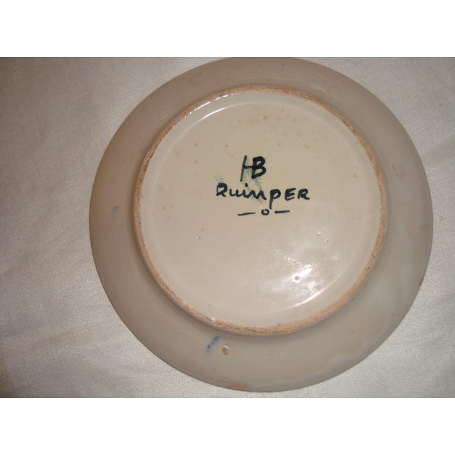 Highly collectible and very old Authentic hand painted French Quimper HB plate. This plate was hand-made and hand-painted...