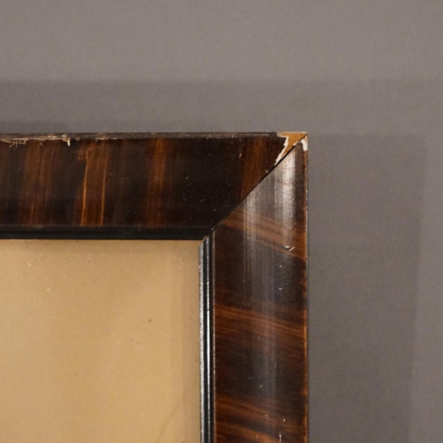 Antique Wallace Nutting Print “Larkspur”, Exterior Garden Scene", Signed, C1910 Measures - 18.5"h x 14.5"w x 1.5"d