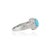 Metal Statement 1.47 Carat Turquoise & Diamond Halo Cocktail Ring Size 4 in 14k White Gold For Sale - Image 7 of 16