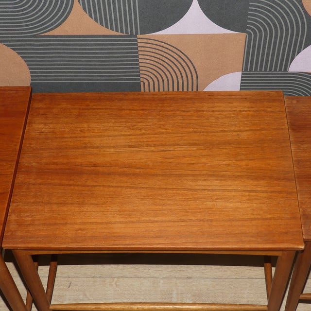 Scandinavian Teak Nesting Tables by Bertil Fridhagen for Bodafors, 1960s, Set of 3 For Sale - Image 18 of 18