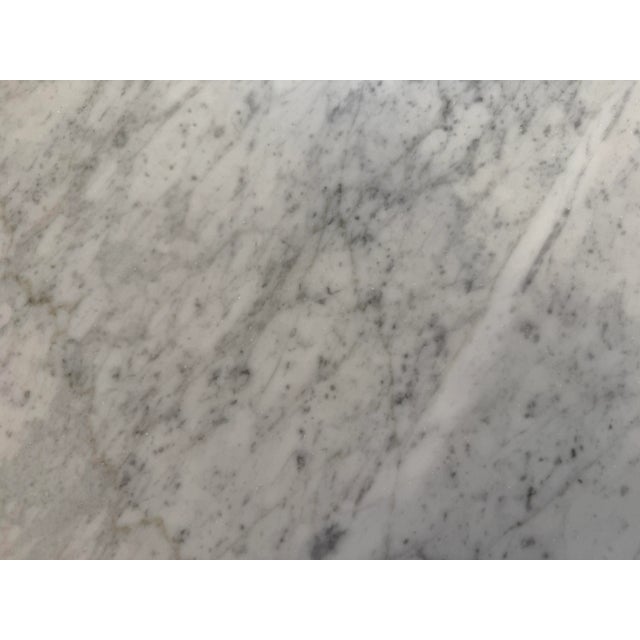 Restoration Hardware Aero Italian Carrara Marble Pedestal Dining Table For Sale In San Francisco - Image 6 of 12