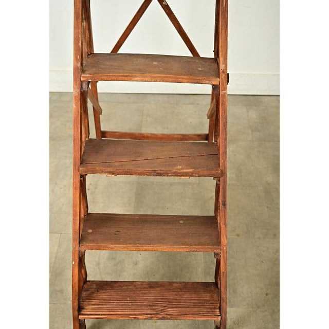 French 20th Century Oak Library Stairs For Sale - Image 11 of 12