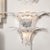 Pair of Modernist Hand-Blown Murano Clear Glass & Nickel Fitted Palma Sconces For Sale In New York - Image 6 of 12