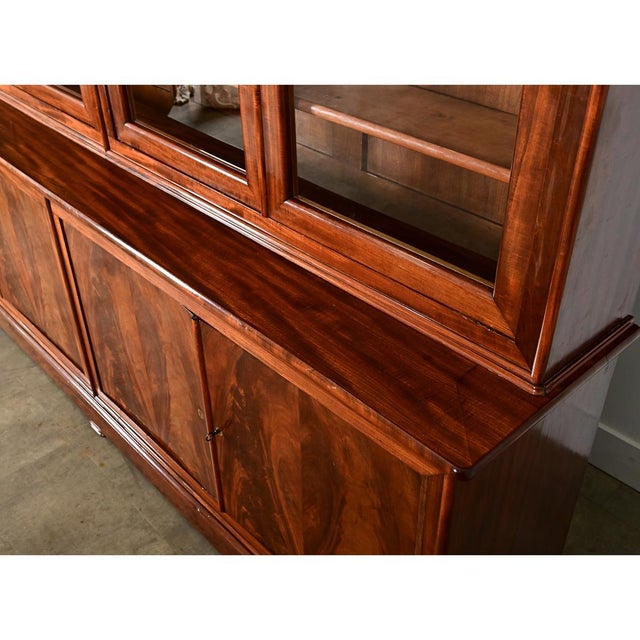 Wood French 19th Century Louis Philippe Mahogany Bibliotheque For Sale - Image 7 of 11