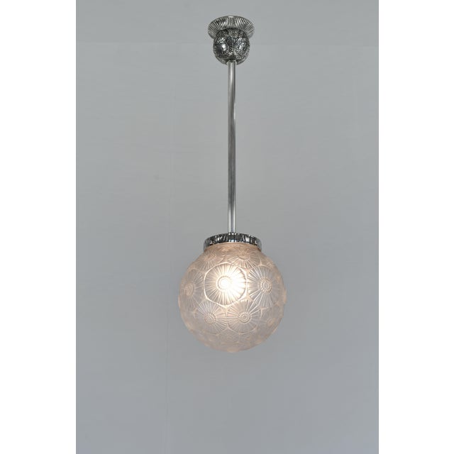 French Art Deco Pendant Light by Simonet Freres & Dieupart - 1920s France - A Pair For Sale - Image 4 of 13