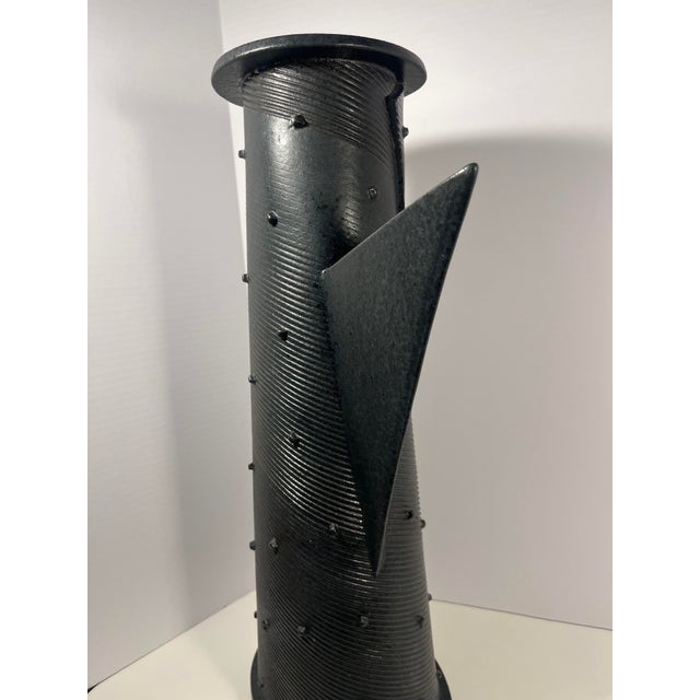 Vintage Masuo Ojima Massive Brutalist Ceramic Vase Teapot Form Japanese-American 22.5” For Sale In Los Angeles - Image 6 of 13