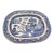 Antique Staffordshire Blue Willow Transfer Ironstone Oval Platter, Circa 1860s For Sale