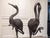 Unknown, Cranes, Sweden, 1970s, Patinated Bronze, Set of 2 For Sale - Image 10 of 15