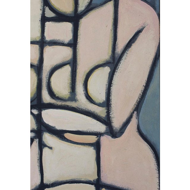 1950s Postwar European Artist, The Vanguard Series Nr. XXVI Abstract Composition, 1950s-1970s, Oil on Board, Framed For Sale - Image 5 of 15