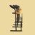 Animal Skin Set of Five 1980s Amisco Postmodern Tubular Steel and Yellow Leather Barstools For Sale - Image 7 of 18