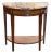 19th Century Marble Top Demi-Lune Console Table With Marquetry Frieze For Sale