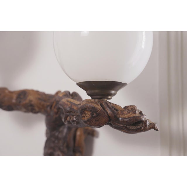 Vintage Brutalist Double Globe Lighting Wall Light, 1950s For Sale - Image 15 of 18